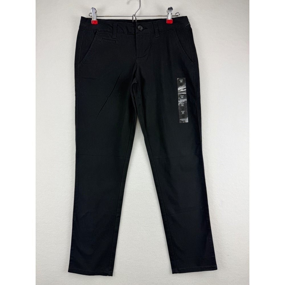 Aeropostale Womens‎ Skinny Twill Pants Black Low Rise Size 6 Short NWT